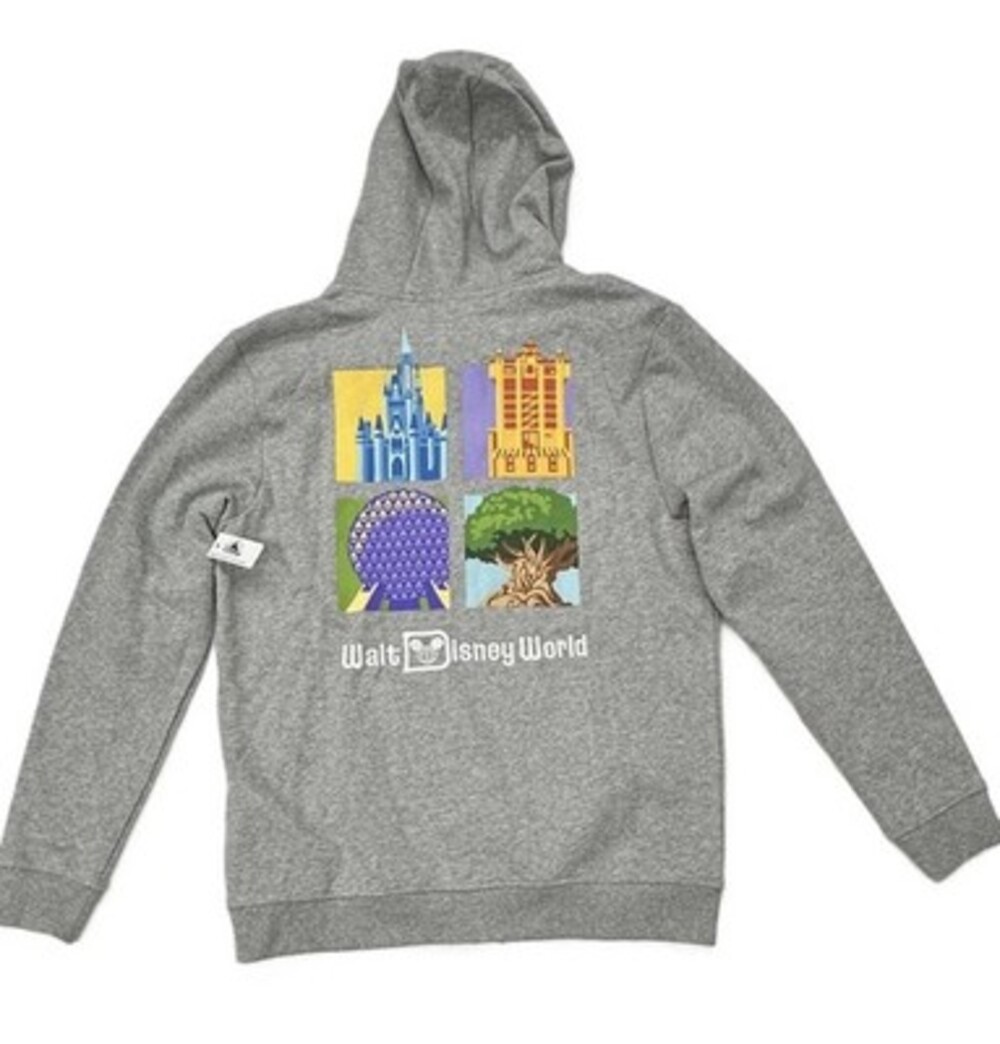 Walt Disney World 4 Park Icons Hoodie Adult XXL Full Zip NWT